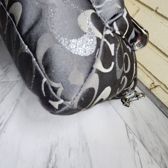 Like New Coach Penelope Optic Metallic Signature Crossbody Convertible Purse - Picture 12 of 16